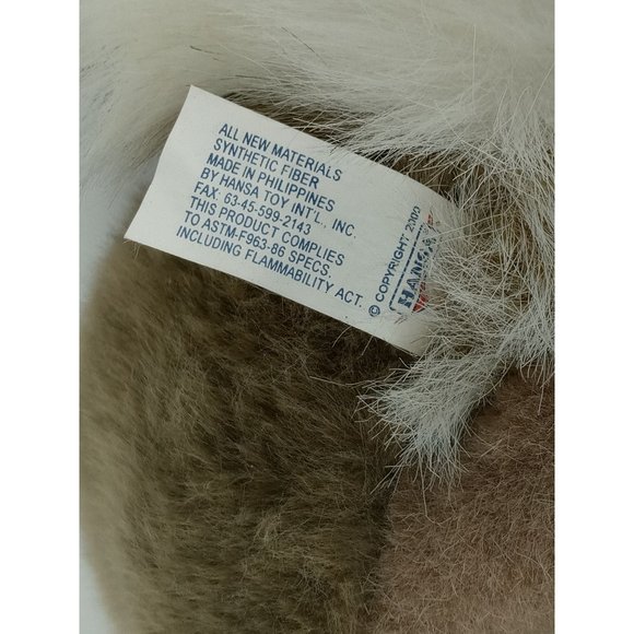 Vintage Stuffed Bunny Rabbit, Hansa Plush, Stuffed Animal, Thomas Boland, 12 in - Picture 7 of 9